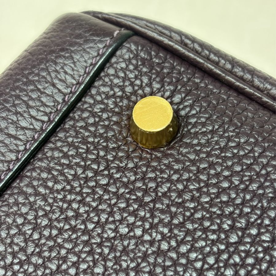 HERMES LINDY 26❗️超美葡萄紫 金釦 肩背包 手提包 LINDY 26-12
