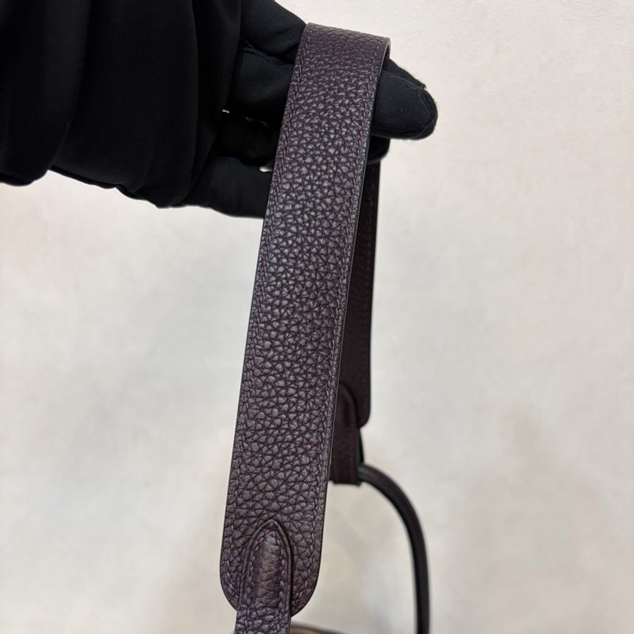HERMES LINDY 26❗️超美葡萄紫 金釦 肩背包 手提包 LINDY 26-27