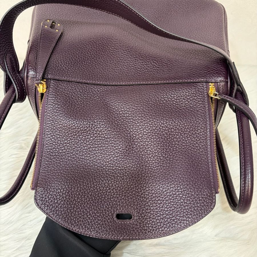 HERMES LINDY 26❗️超美葡萄紫 金釦 肩背包 手提包 LINDY 26-41