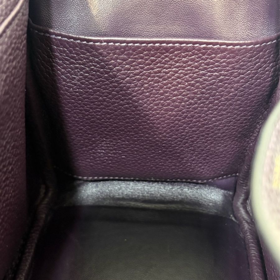 HERMES LINDY 26❗️超美葡萄紫 金釦 肩背包 手提包 LINDY 26-57