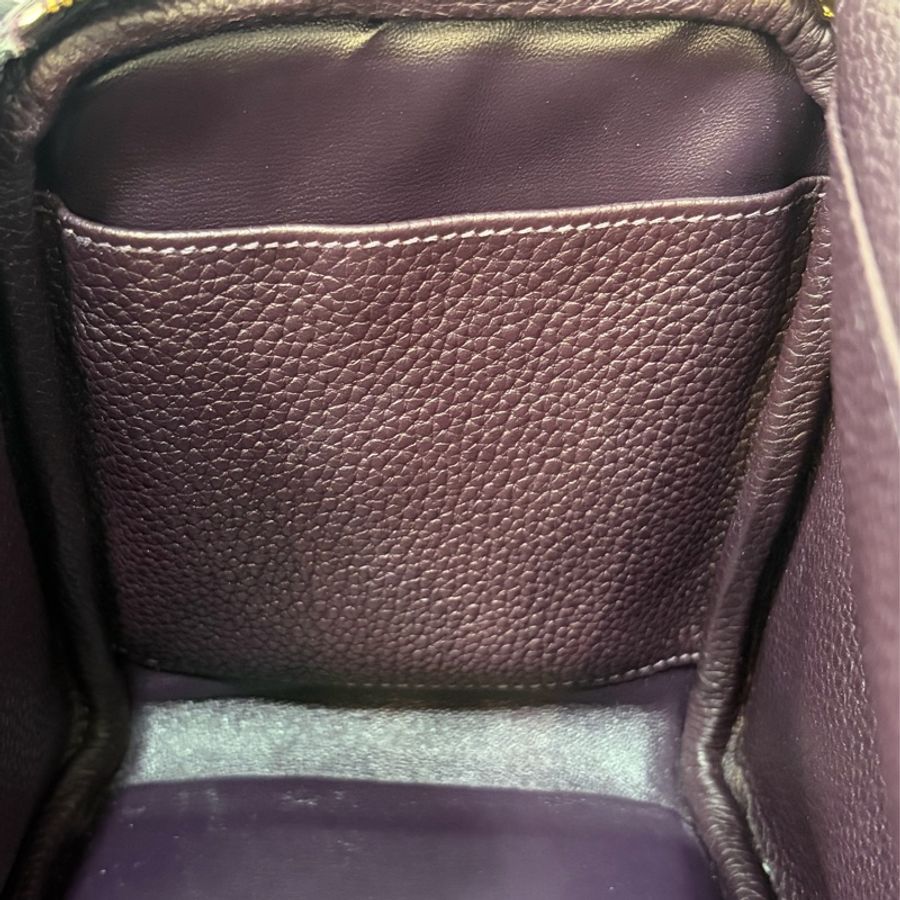 HERMES LINDY 26❗️超美葡萄紫 金釦 肩背包 手提包 LINDY 26-58