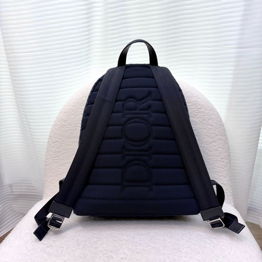 Dior 迪奧 黑色 Oblique 緹花布 Rider 後背包 雙肩包 背包 牛皮 1VOBA088YKY-7