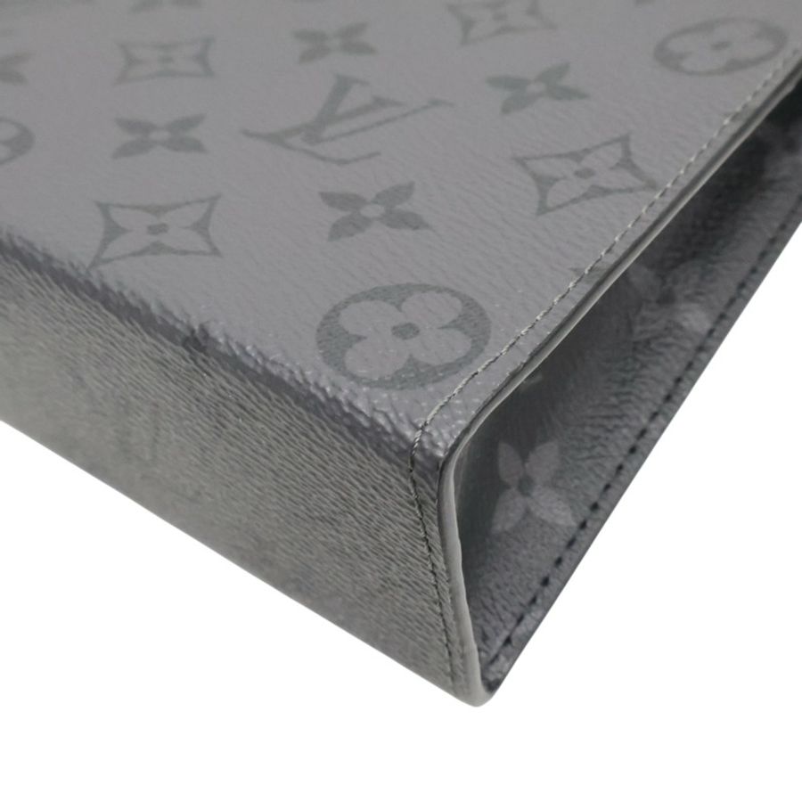 灰色 原花 Eclipse帆布 Pochette Voyage MM 手拿包【LOUIS VUITTON LV 路易威登】 M69535-9