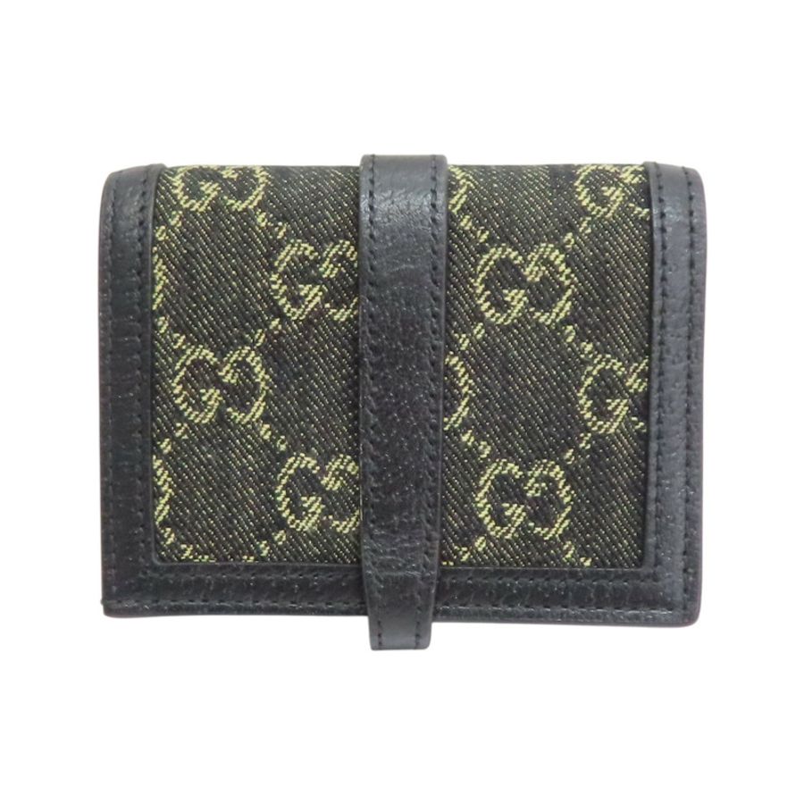 黑色 帆布 Gucci Jackie 1961 三折短夾【GUCCI 古馳】 645536-1