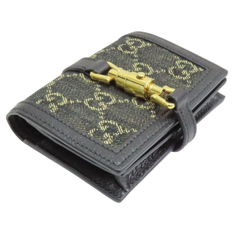 黑色 帆布 Gucci Jackie 1961 三折短夾【GUCCI 古馳】 645536-2