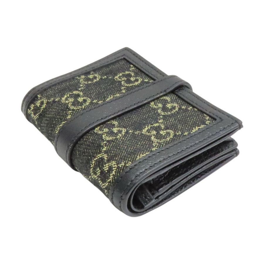 黑色 帆布 Gucci Jackie 1961 三折短夾【GUCCI 古馳】 645536-3