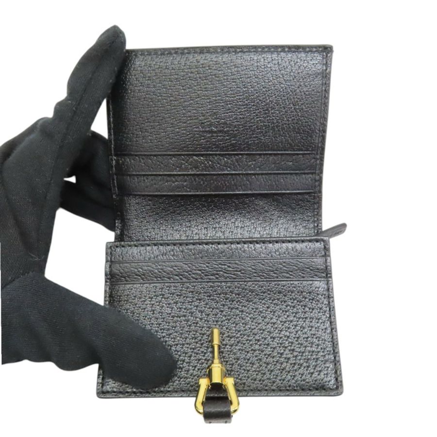黑色 帆布 Gucci Jackie 1961 三折短夾【GUCCI 古馳】 645536-4