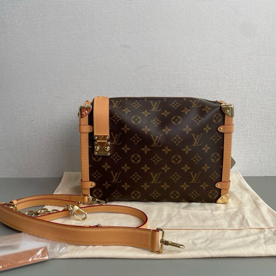 👜LV路易威登|side trunk谷愛凌盒子包|大號|芯片款99新-1