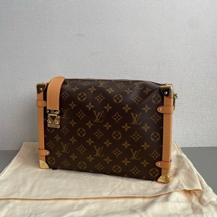 👜LV路易威登|side trunk谷愛凌盒子包|大號|芯片款99新-3
