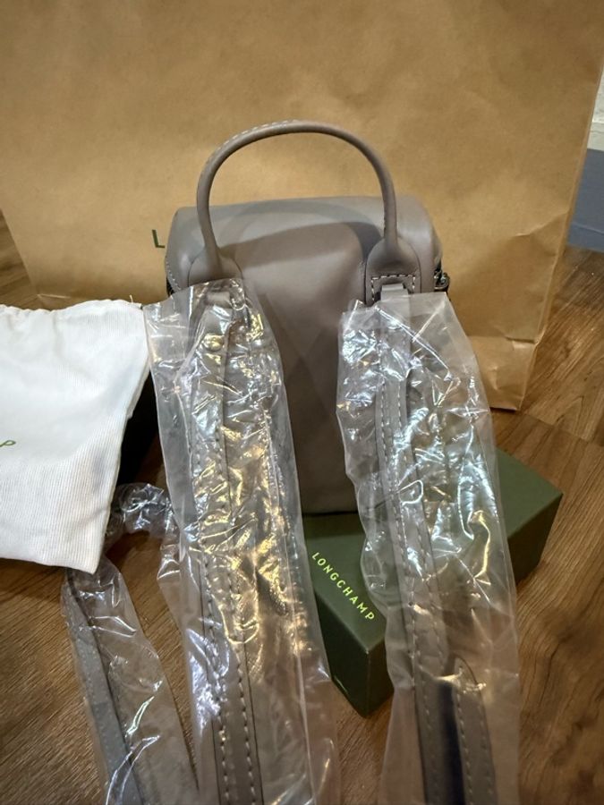 LONGCHAMP LE PLIAGE XTRA系列牛皮直式斜背包 斑鳩灰-7