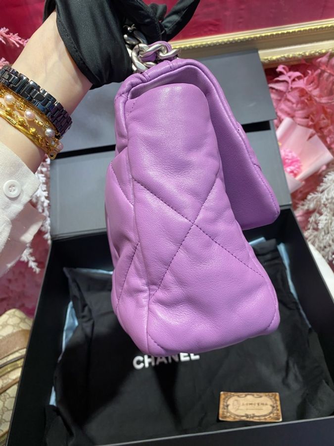 Chanel 晶片款19包 紫色-2