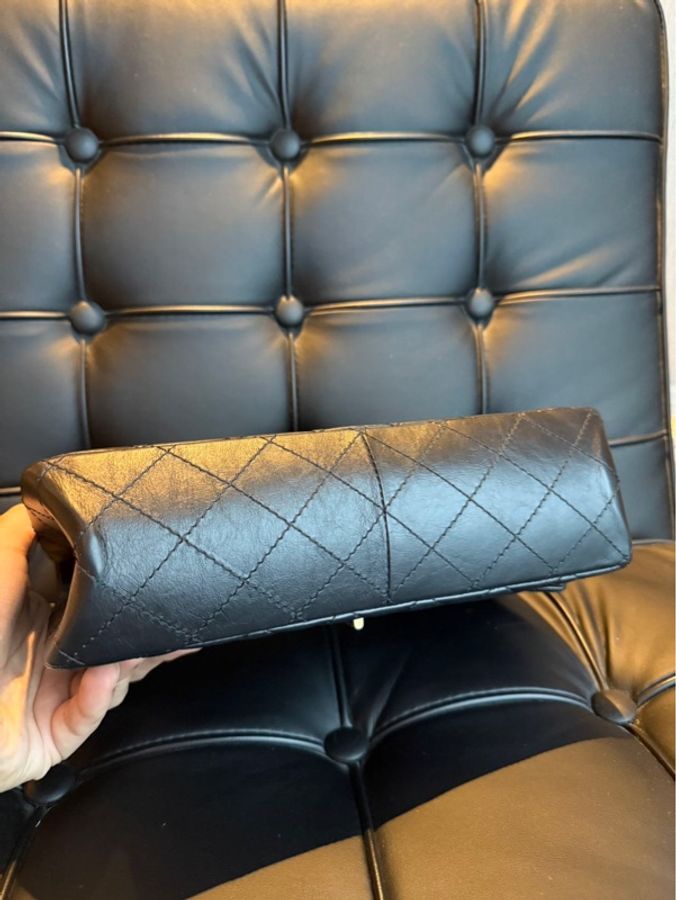 Chanel 香奈兒黑金2.55鏈條包 雙蓋紅色皮內里-2