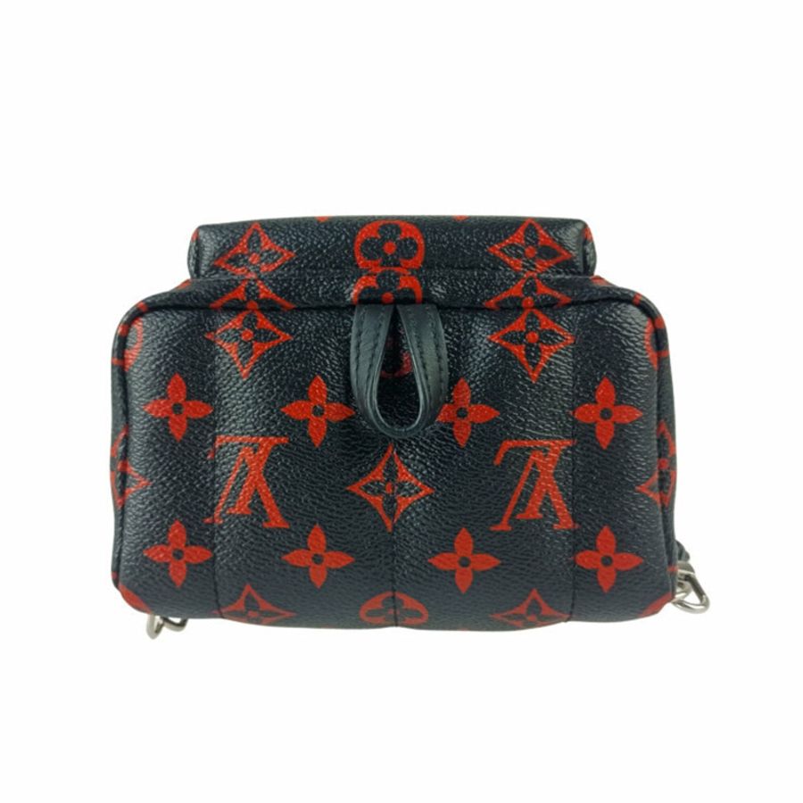 路易威登 Palm Springs 迷你雙肩包 M41457 黑色紅色 Monogram Infra Rouge 女士款-3