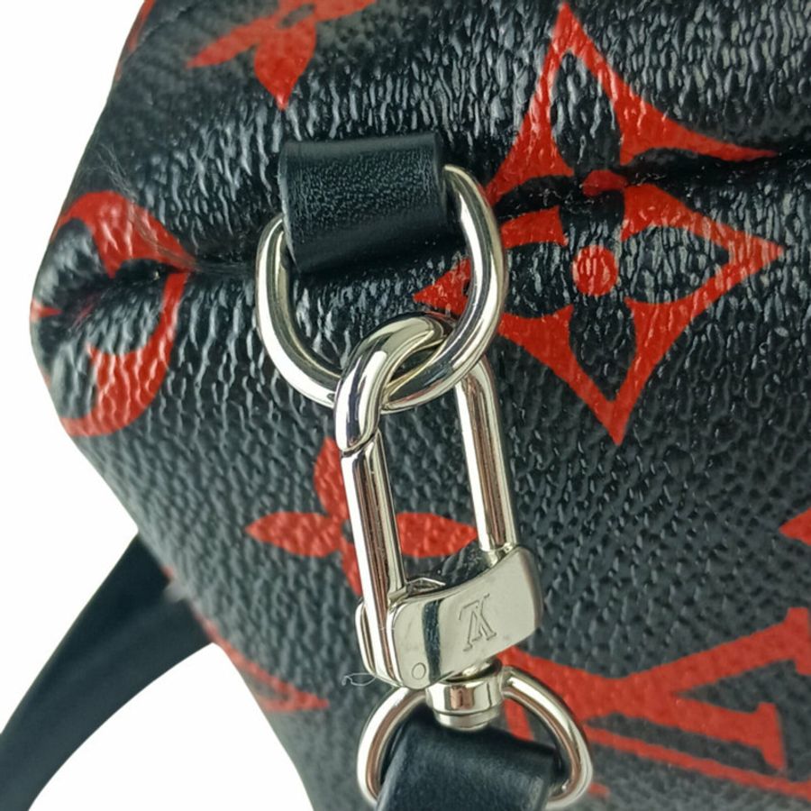 路易威登 Palm Springs 迷你雙肩包 M41457 黑色紅色 Monogram Infra Rouge 女士款-5