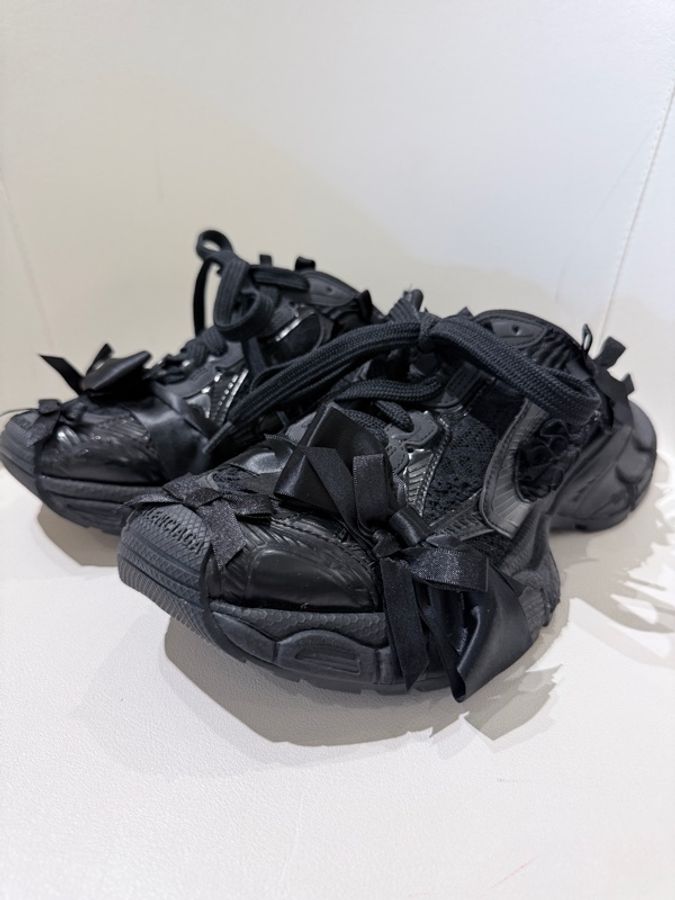 Balenciaga✨蕾絲蝴蝶結Y2K厚底鞋半拖鞋 #39-0