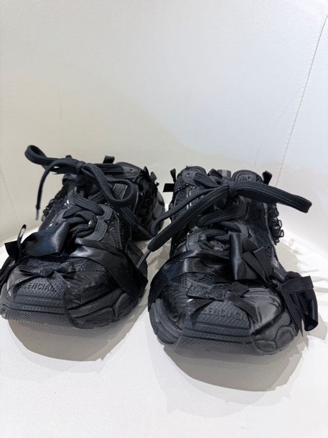 Balenciaga✨蕾絲蝴蝶結Y2K厚底鞋半拖鞋 #39-1