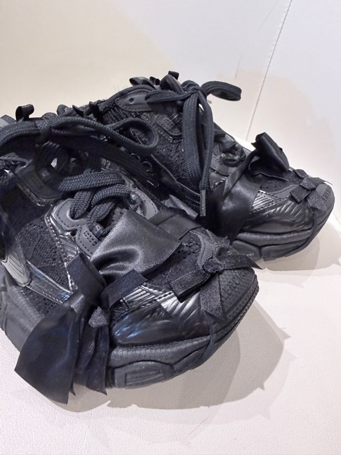 Balenciaga✨蕾絲蝴蝶結Y2K厚底鞋半拖鞋 #39-5