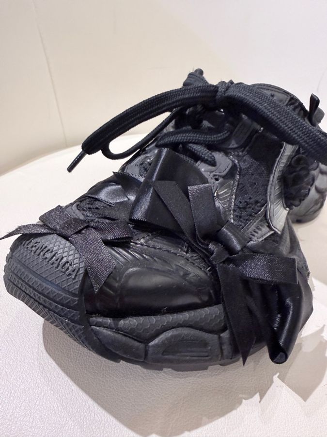 Balenciaga✨蕾絲蝴蝶結Y2K厚底鞋半拖鞋 #39-8