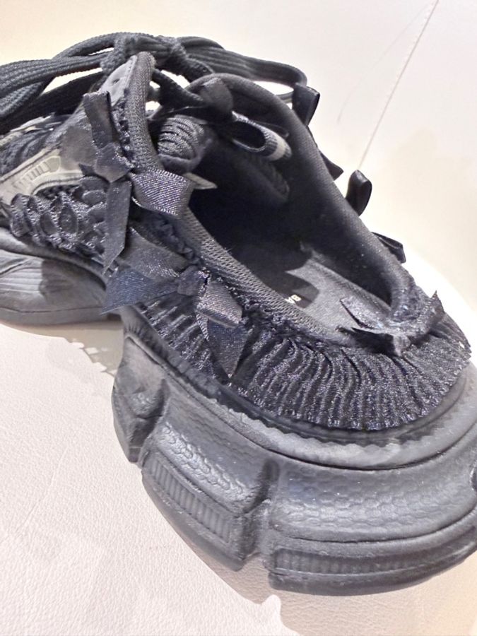 Balenciaga✨蕾絲蝴蝶結Y2K厚底鞋半拖鞋 #39-16