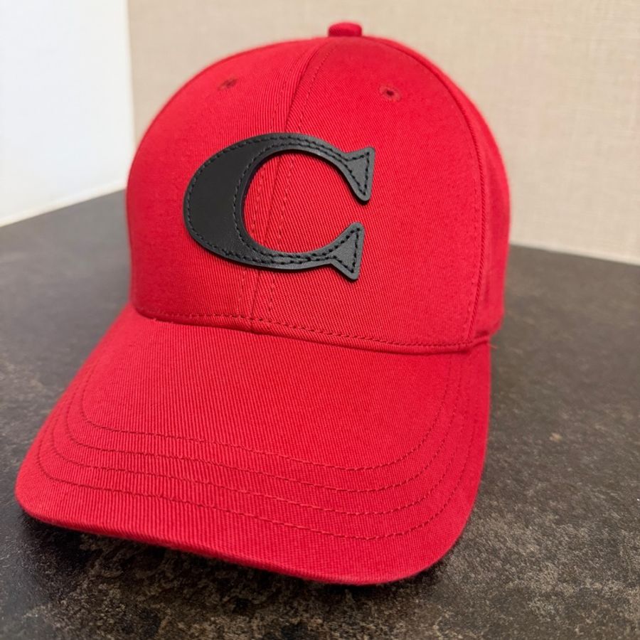 COACH紅色棒球帽-0