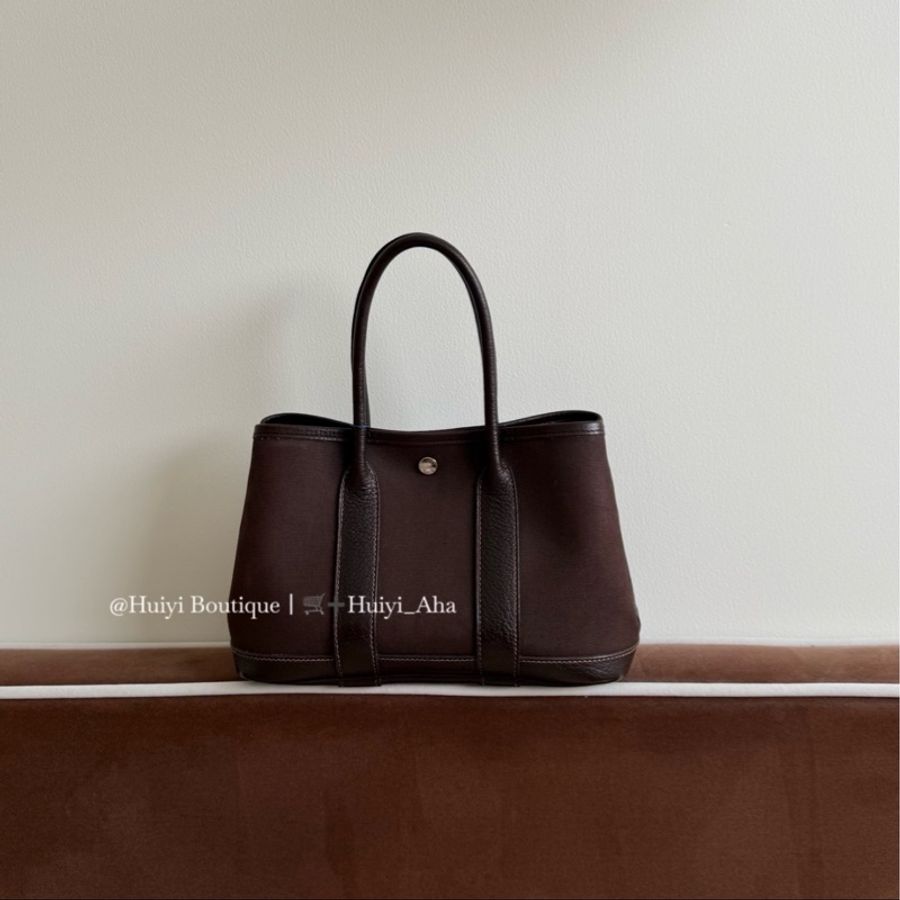 Hermes • Mini Garden Party 迷你花園帆布拼皮可可粽-1