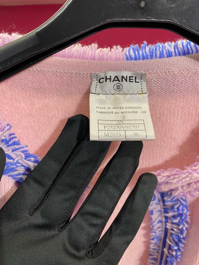 Chanel 針織外套粉-2