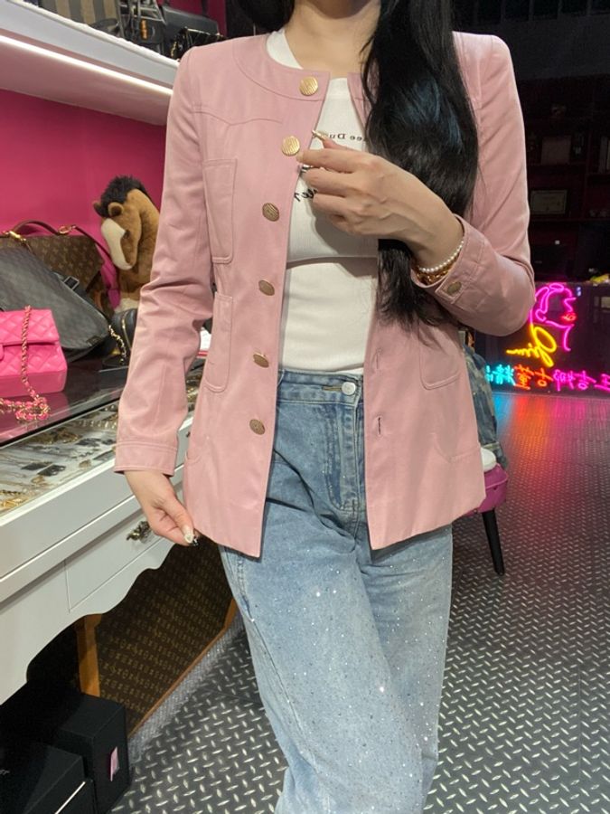 Chanel 粉外套 風衣-1