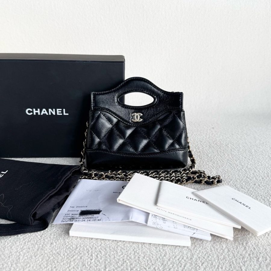 🌷迷你可愛帶票帶膜!Chanel 香奈兒 31bag super mini-0