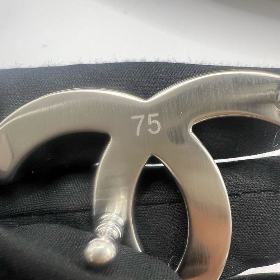香奈儿Chanel经典款银色大logo双面腰带皮带尺寸 宽3cm长75/80/85/cm,無盒無塵袋-7