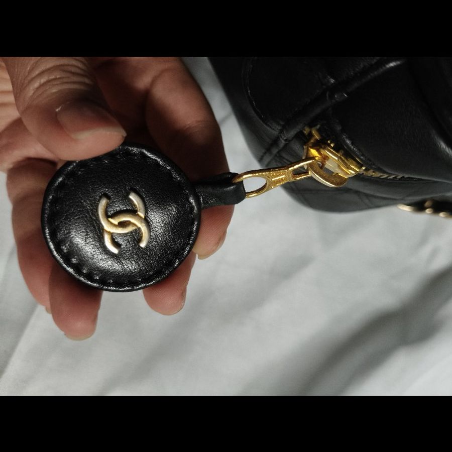CHANEL 黑色 化妝包 老香 vintage-28