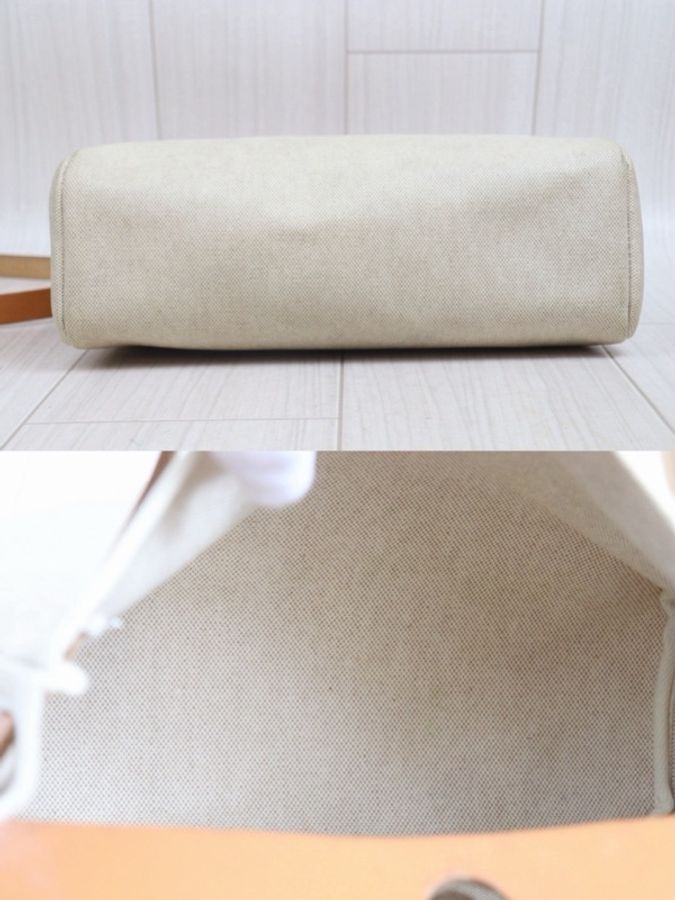 「JL精品代購」95新 Hermes 愛馬仕白色拼皮Herbag PM 帶替換袋 (買一包有兩包用😍)-9