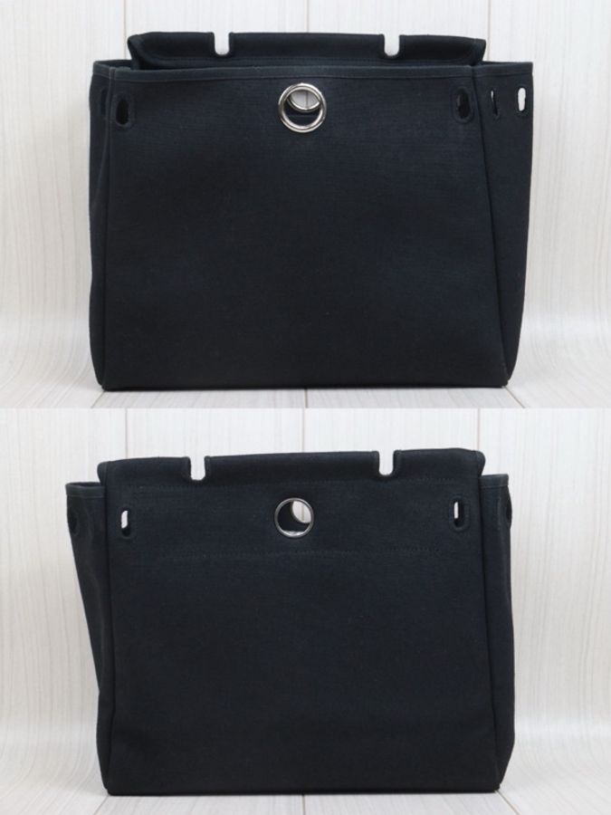 「JL精品代購」95新 Hermes 愛馬仕白色拼皮Herbag PM 帶替換袋 (買一包有兩包用😍)-14