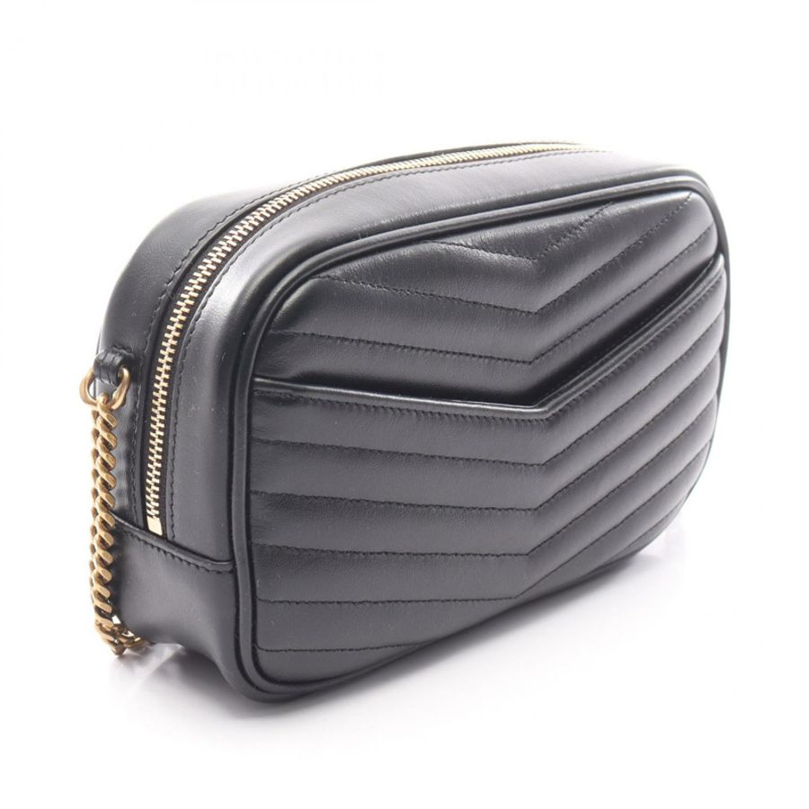 SAINT LAURENT PARIS LOU 迷你肩背包 748849DV7071000 皮革 黑色 全新 女士-1