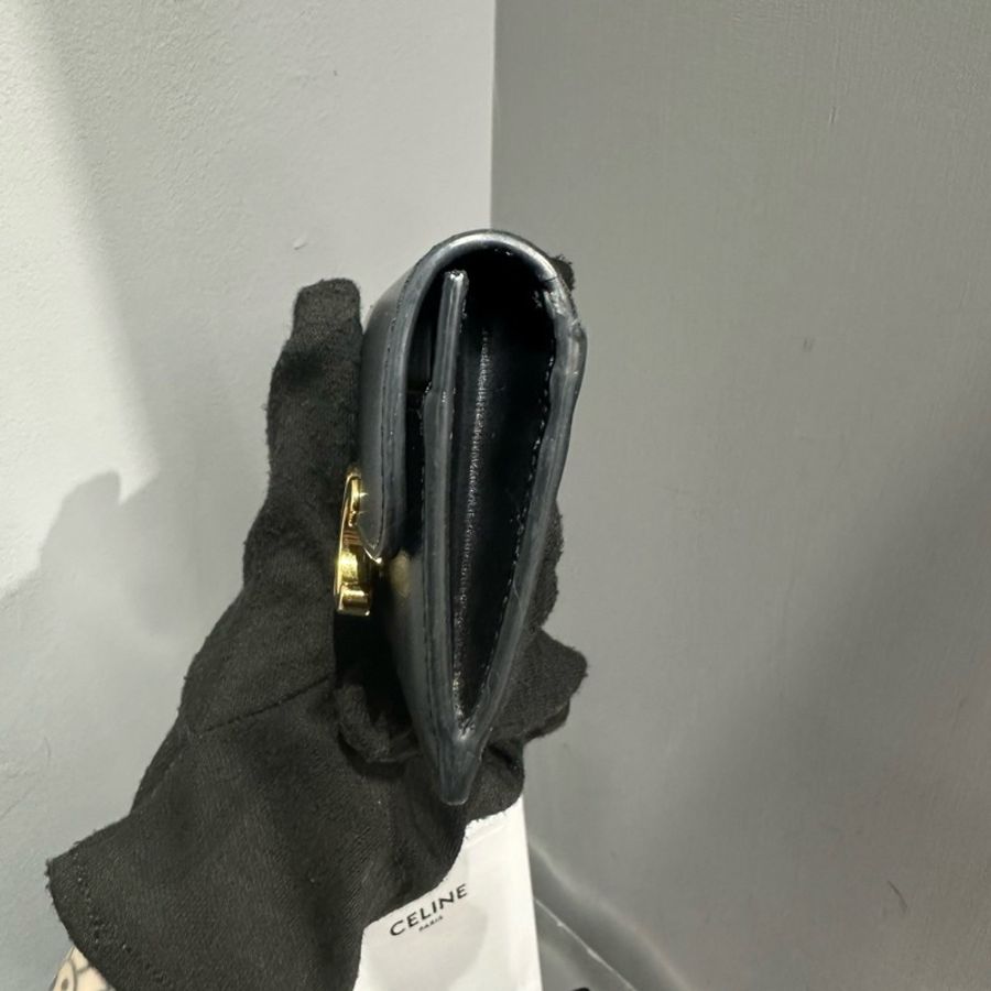 Celine Triomphe 凱旋門金扣 翻蓋卡包零錢包|Classic Trend CT精品|台北東區實體-2