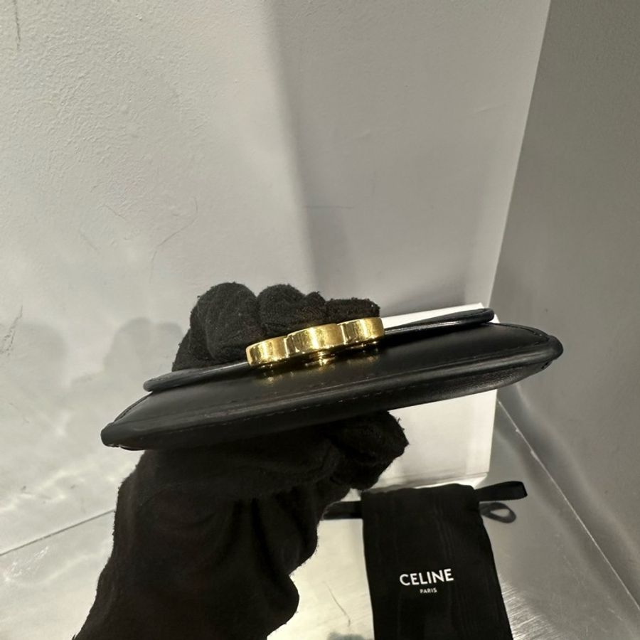 Celine Triomphe 凱旋門金扣 翻蓋卡包零錢包|Classic Trend CT精品|台北東區實體-8