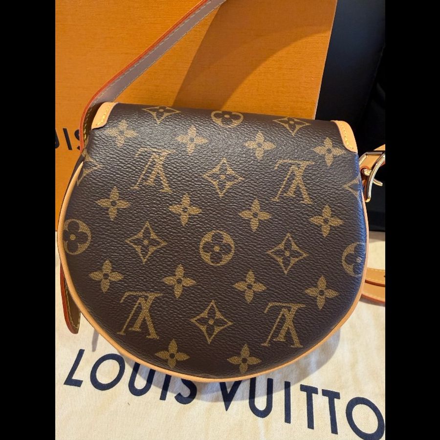LOUIS VUITTON /路易威登 Tambourin經典老花小豬包馬鞍包 女款棕色-4