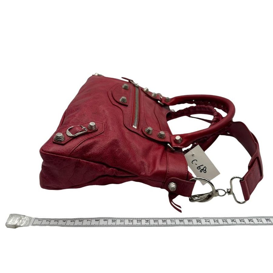 【美收精品】BALENCIAGA City 皮革鉚釘機車包 C-680【隔月月中將轉賣至日本 上架期限30天】-17