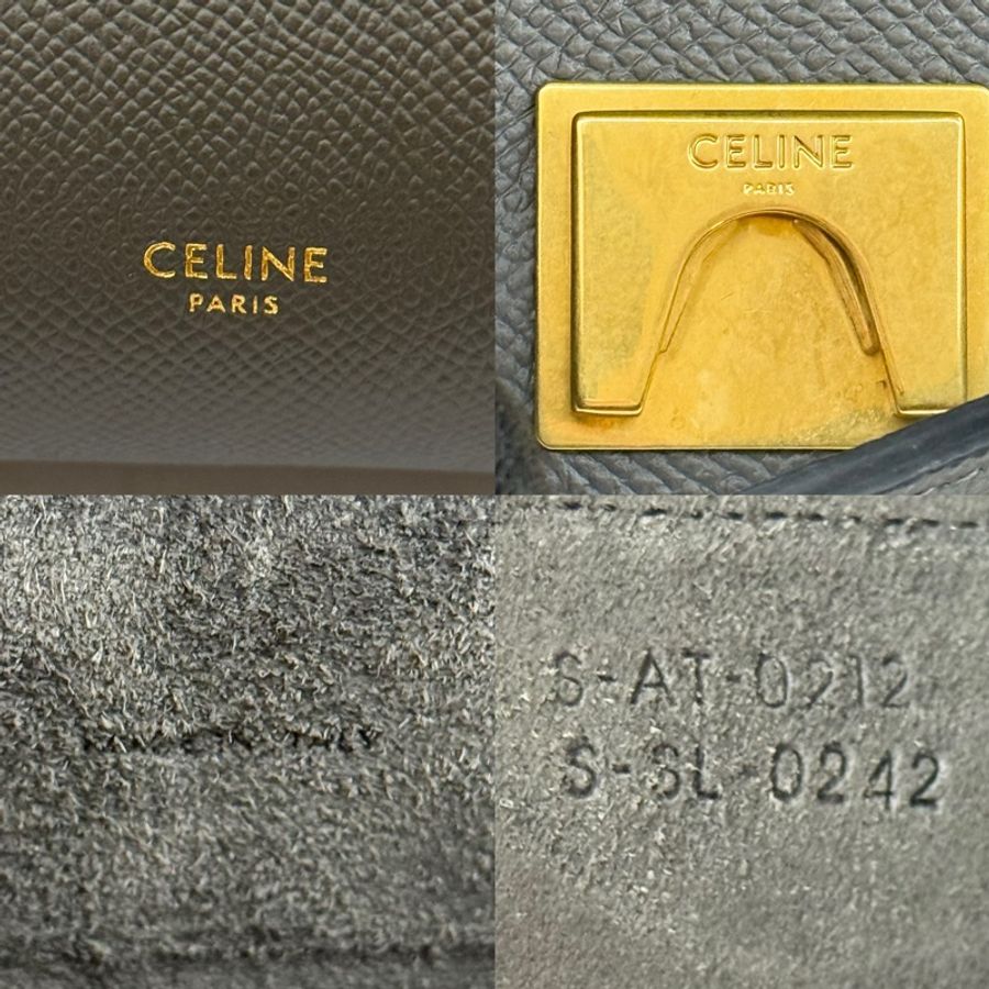 CELINE 灰色BELT MICRO 手提斜背2WAY包 鯰魚包-7