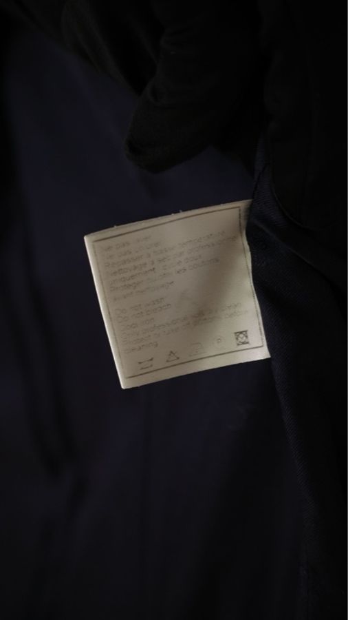 Chanel 98年深蓝色四叶草琉璃扣两口袋外套-19