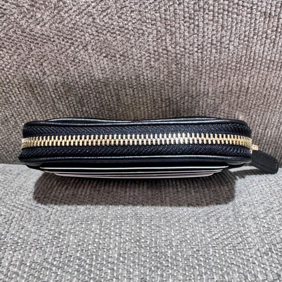 CHANEL19經典黑金小羊皮拉鍊零錢包-2