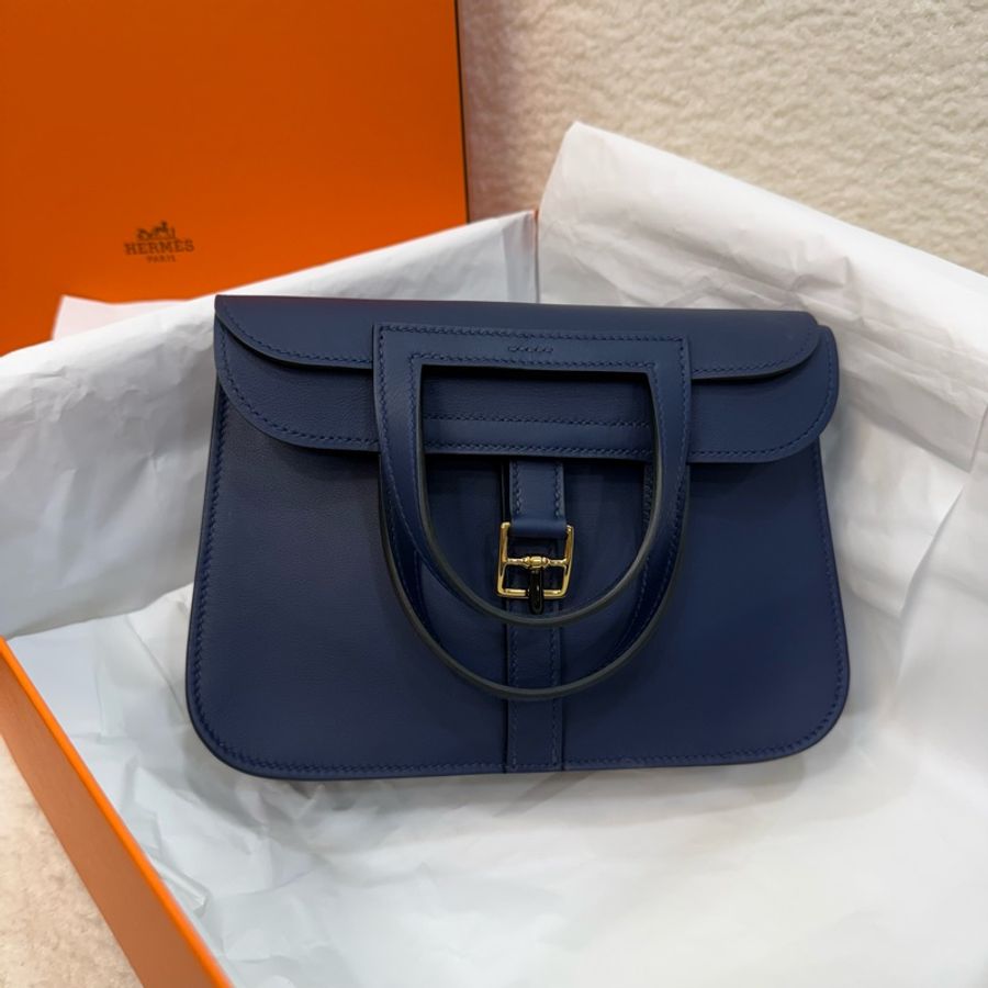 Hermes Bz Navy海軍藍Swift皮mini Halzan-1