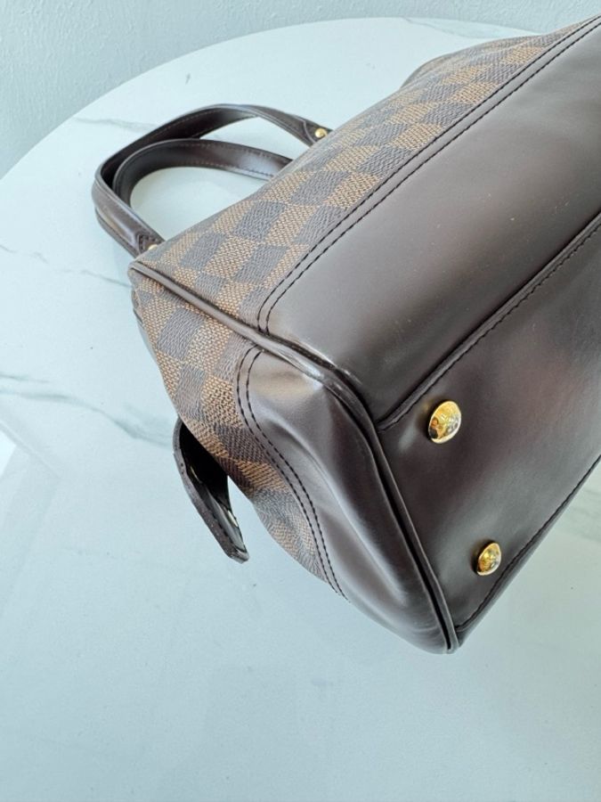 Louis Vuitton 路易威登 knightsbridge 紀念款騎士橋 騎士包 蛙口包 棋盤格手提包 棕棋盤格-12