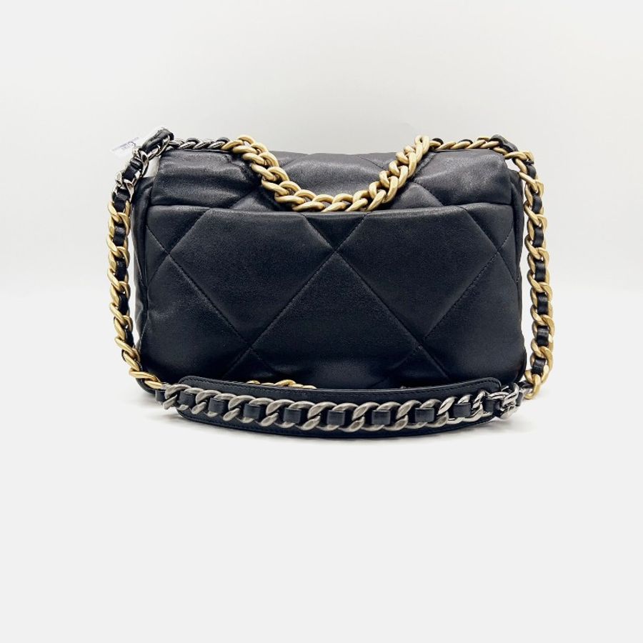 Chanel/香奈兒黑金19bag 小號 晶片款 尺寸:26*18cm-1