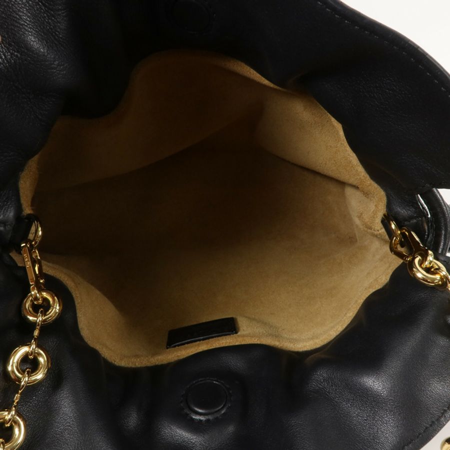 LOEWE 羊皮皮革Mini Flamenco Clutch With Chain鏈帶肩背袋-4