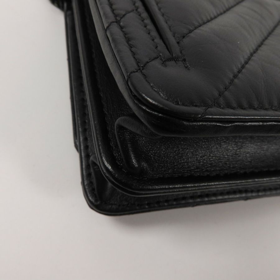 CHANEL 羊皮皮革2.55 Mini WOC鏈帶肩背袋-12