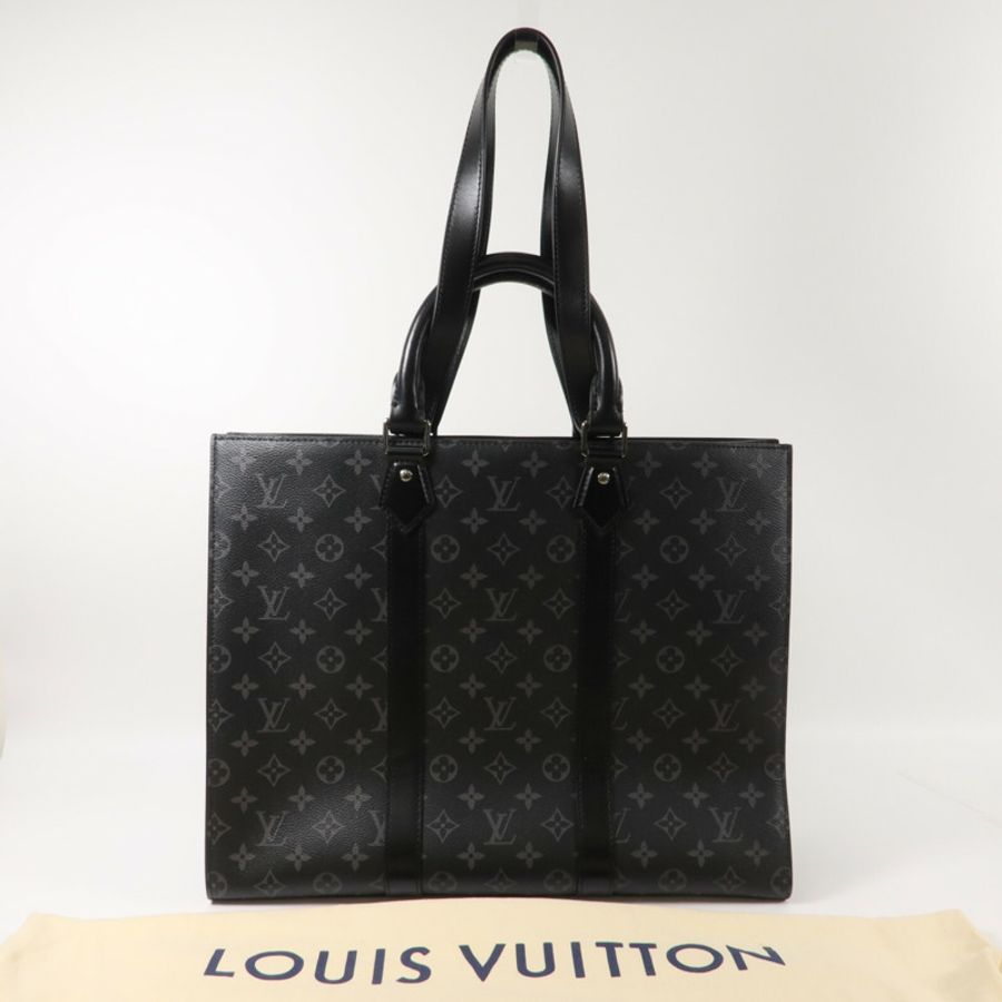 LOUIS VUITTON Monogram Eclipse Sac Plat 24H手挽肩背兩用袋-7