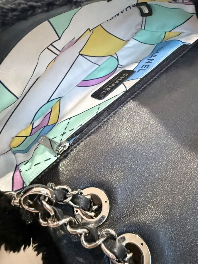 CHANEL✨毛巾布經典CF鏈條包翻蓋包單蓋包-4