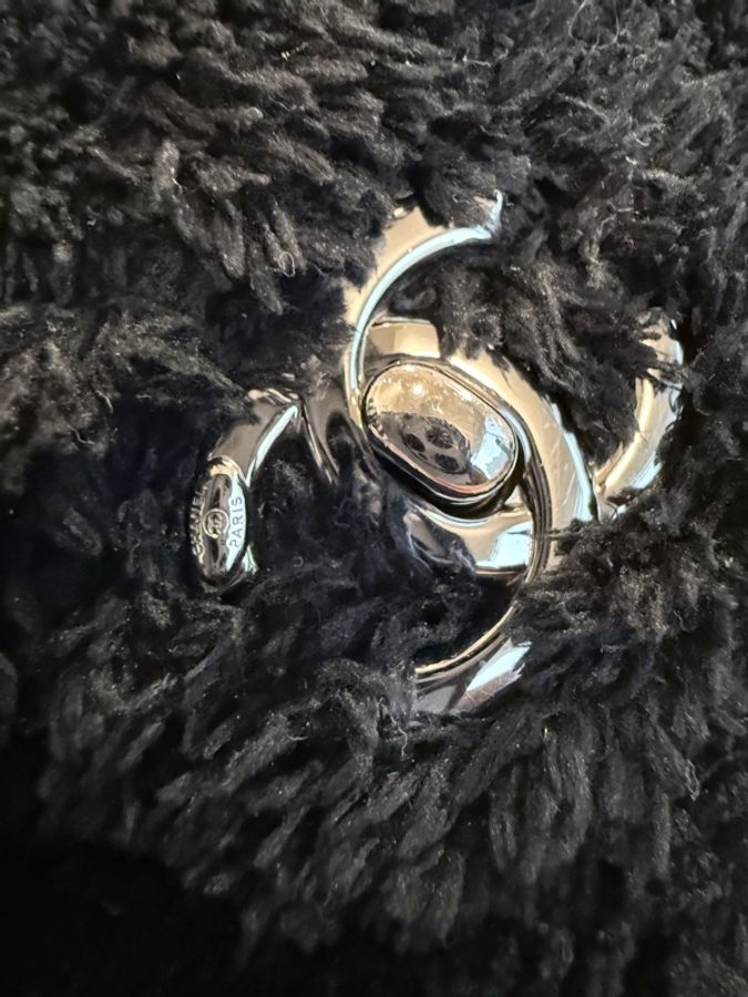 CHANEL✨毛巾布經典CF鏈條包翻蓋包單蓋包-25