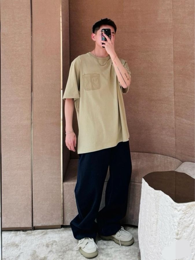 BURBERRY 巴寶莉 綠色休閒圓領T恤 短袖 100%棉 XS碼-1
