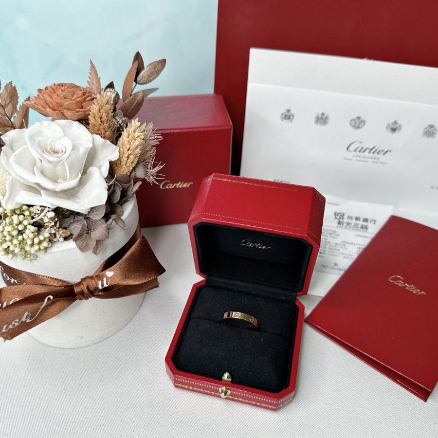 Cartier 經典LOVE系列玫瑰金戒指-0